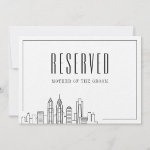Invitation Siège réservé spécial Mariage de Philadelphie