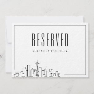 Invitation Siège réservé spécial   Mariage Seattle