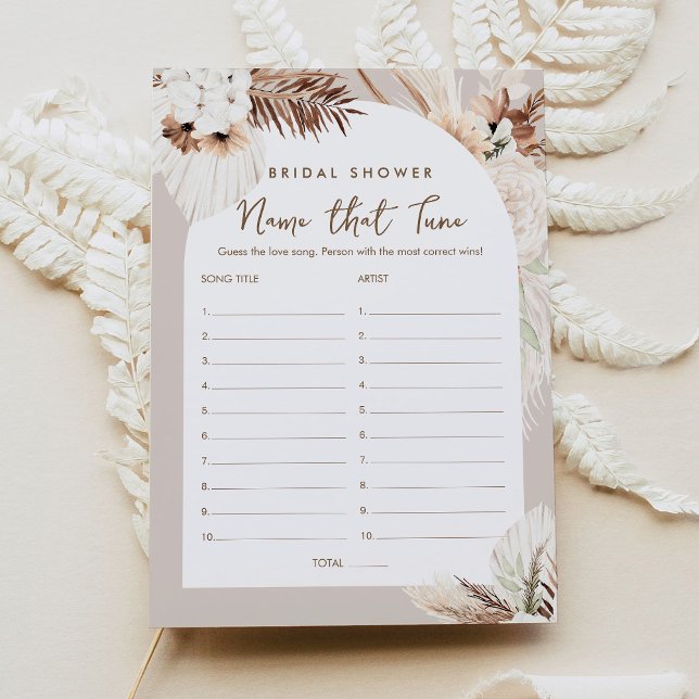 Invitation SIERRA Boho Nom That Tune Fête des mariées Jeu (Créateur téléchargé)