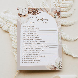 Invitation SIERRA Boho Vingt questions sur le jeu de mariée