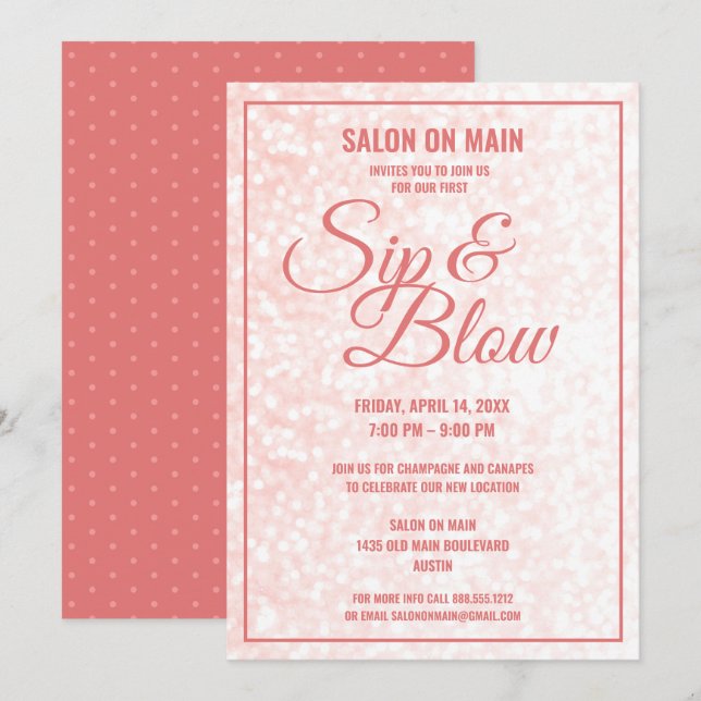 Invitation Siffler Et Briller| Salon Grand Ouverture (Devant / Derrière)