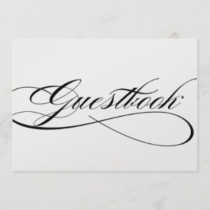Invitation Signalisation du livre d'or pour le mariage en bel
