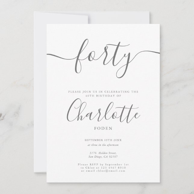 Invitation Signature 40e anniversaire (Devant)