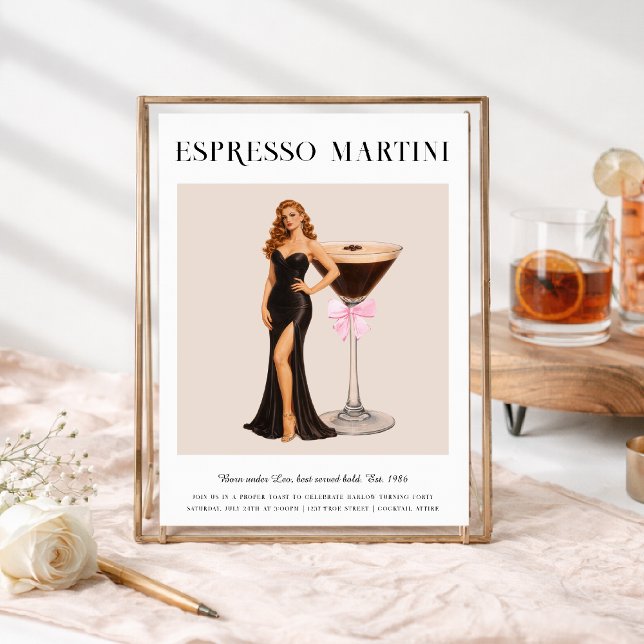 Invitation Signature Cocktail | Leo Zodiac Birthday (Créateur téléchargé)