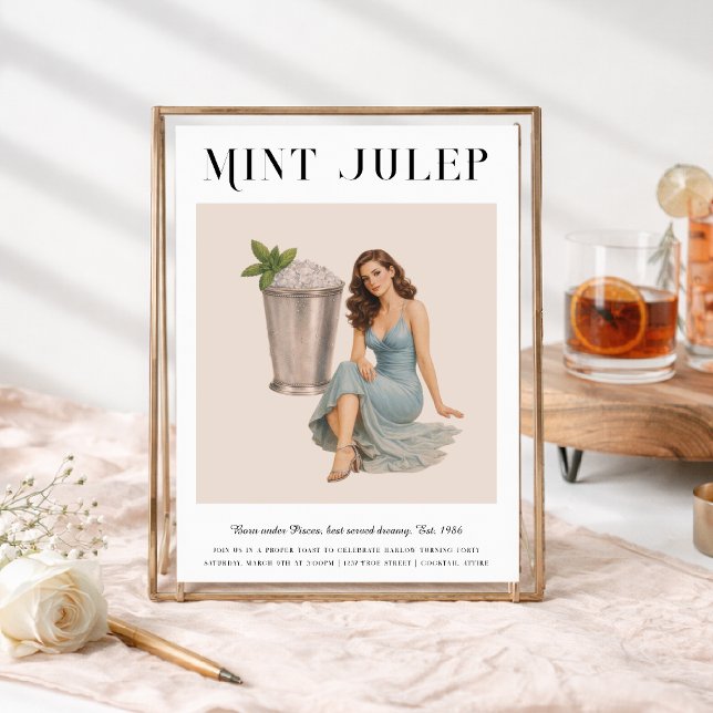 Invitation Signature Cocktail | Pisces Zodiac Birthday (Créateur téléchargé)