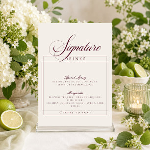 Invitation Signature Cocktails Classique en Ivoire de Bourgog