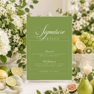 Invitation Signature Cocktails Classique Ivoire Vert