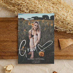 Invitation Signature Script Coeur Photo Graduation Party