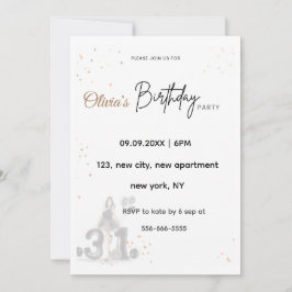 Invitation signe d'anniversaire, signe de bienvenue, 31e anni