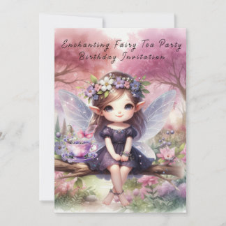 Invitation Signe de fête du thé fée