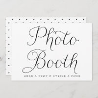 Signe de la cabine photo du Mariage de script noir