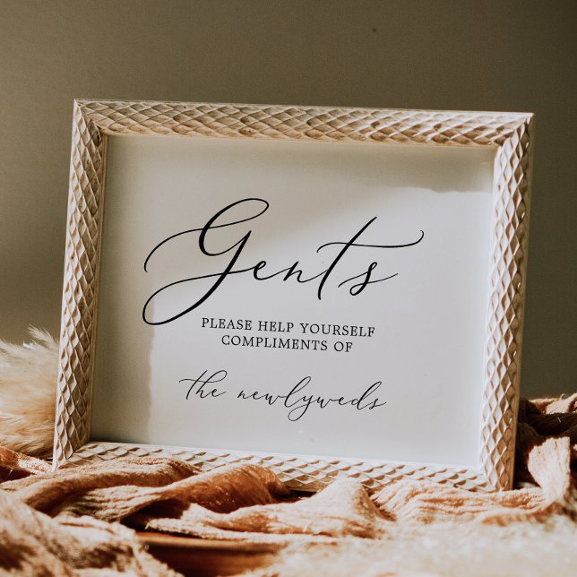 Invitation Signe de la salle de bains Delicic Black Calligrap (Créateur téléchargé)