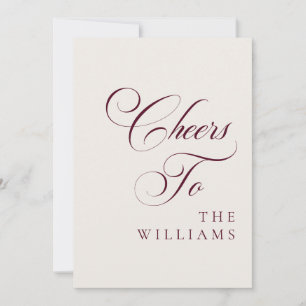 Invitation Signe de mariage classique ivoire burgundy rouge C