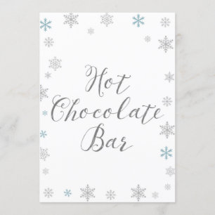 Invitation Signe du Baby shower de neige de l'hiver Taille 5x
