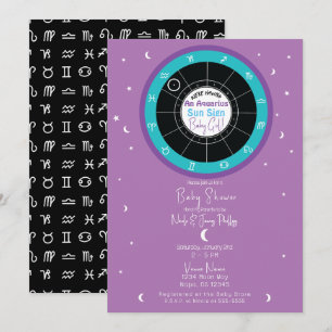Invitation Signe du zodiaque personnalisé pour bébé par l'ast