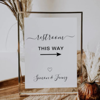Invitation Signe Mariage des toilettes