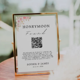 Invitation SIGNE Mariage du fonds de lune de miel rose QR Cod