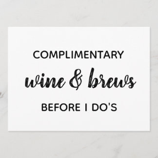 Invitation SIGNE Mariage OUVERT BAR