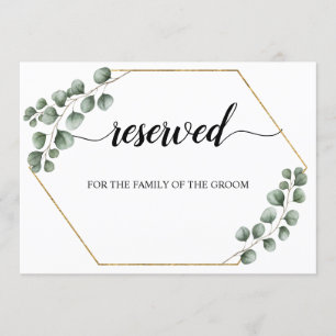 Invitation SIGNE Mariage RÉSERVÉ Eucalyptus vert