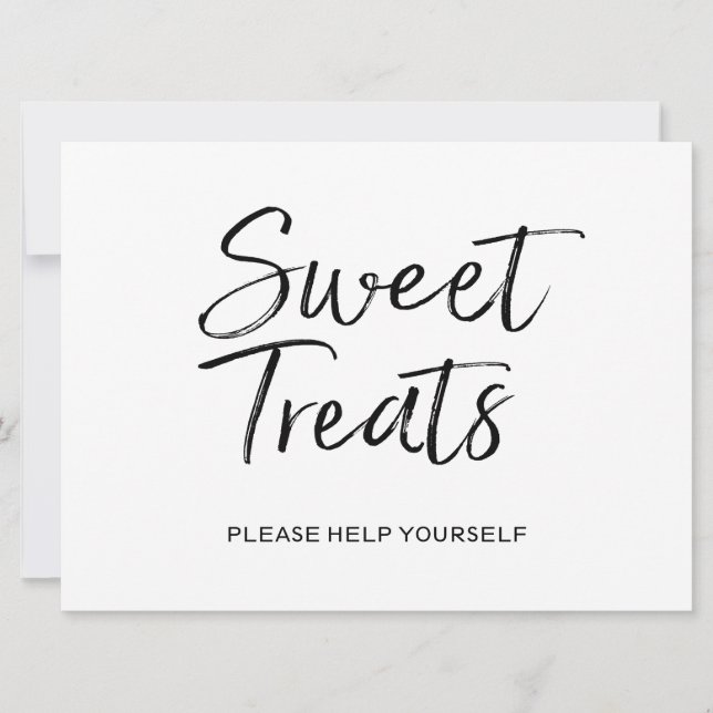 Invitation SIGNE Mariage "Sweet Traitements" | Élégant (Devant)