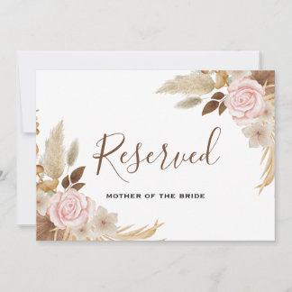 Invitation SIGNE RÉSERVÉ DE Mariage Floral Boho minimal