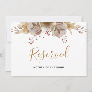 Invitation SIGNE RÉSERVÉ DE Mariage Floral Boho minimal