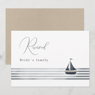 Invitation signe réservé du mariage nautique