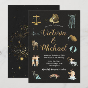 Invitation Signes célestes de l'étoile du Zodiaque Constellat