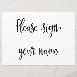 Invitation S'il vous plaît signer votre nom Mariage livre d'o