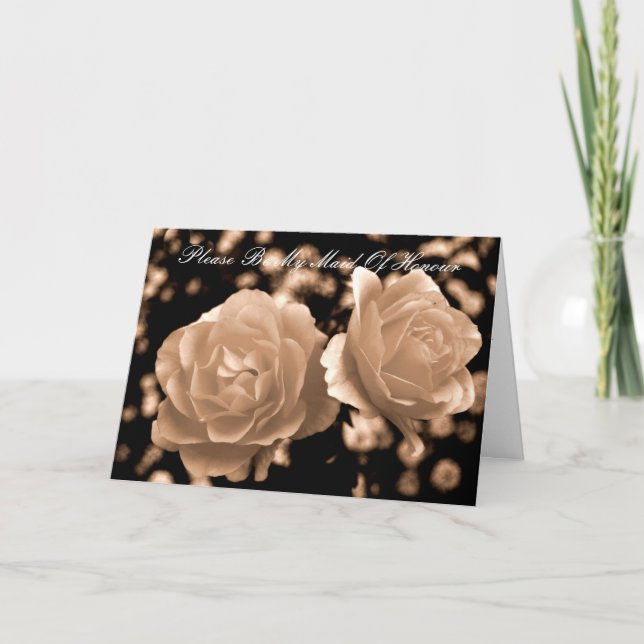 Invitation S'Il Vous Plaît, Soyez Ma Fille D'Honneur (Devant)