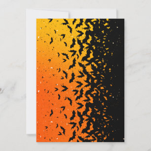 Invitation Silhouette Bats Vampire Dracula Halloween Motif
