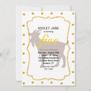 Invitation silhouette de la ferme de chèvres