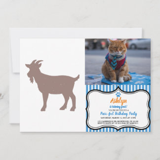 Invitation silhouette de la ferme de chèvres