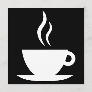Invitation silhouette de tasse de café