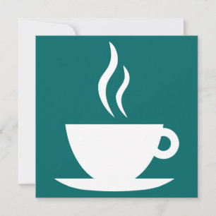 Invitation silhouette de tasse de café
