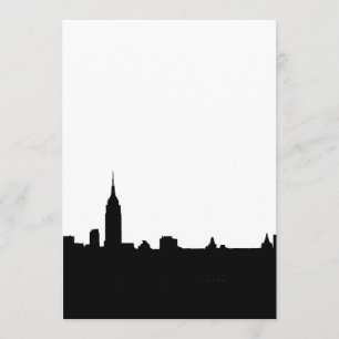 Invitation Silhouette New York Noir & Blanc