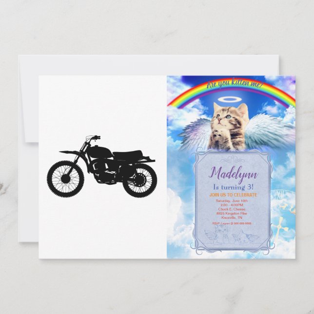 Invitation Silhouette noire de vélo - Choisir la couleur arri (Devant)