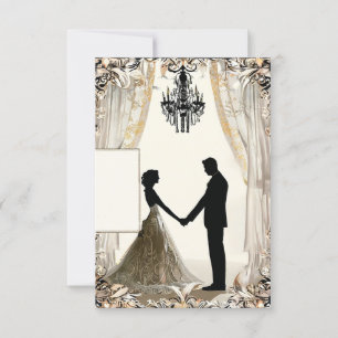 Invitation Silhouette romantique d'un couple