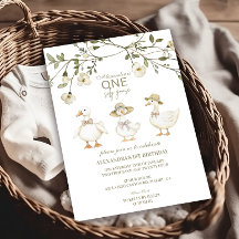 Silly Goose 1er anniversaire Neutre Floral