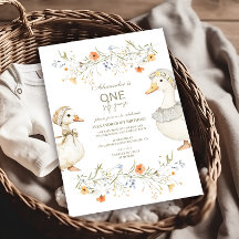 Silly Goose 1er anniversaire Neutre Floral