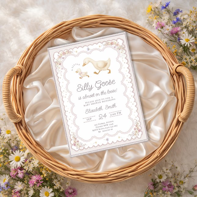 Invitation Silly Goose Duck Gender Neutral Baby Shower (Créateur téléchargé)