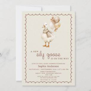 Invitation Silly Goose Fall Sexe Baby shower neutre