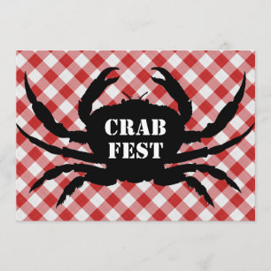 Invitation Silo de crabe sur le Fest rouge et par blanc