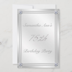 Invitation Silver and Diamond Effect 75e anniversaire