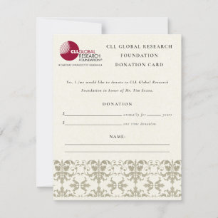 Invitation Silver Damask Séminaire, QR Code Donation