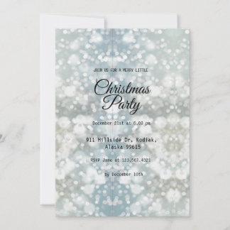 Invitation Silver Elegant Simple Moderne Fête de Noël Inv