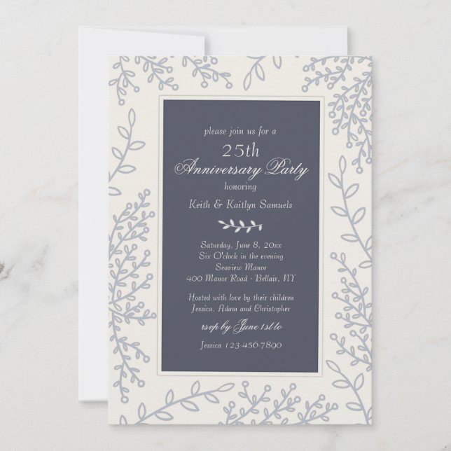 Invitation Silver Leaf (Devant)