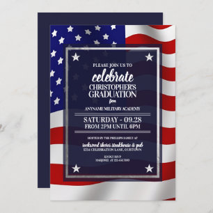 Invitation Silver Star Militaire Academy Graudation Party