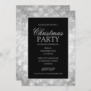 Invitation Silver Winter Wonderland Fête de Noël
