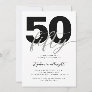 Invitation Simple 50 et Fabuleux Script Fête d'anniversaire 5